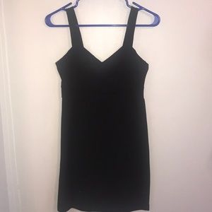 Target brand black dress with criss-cross design